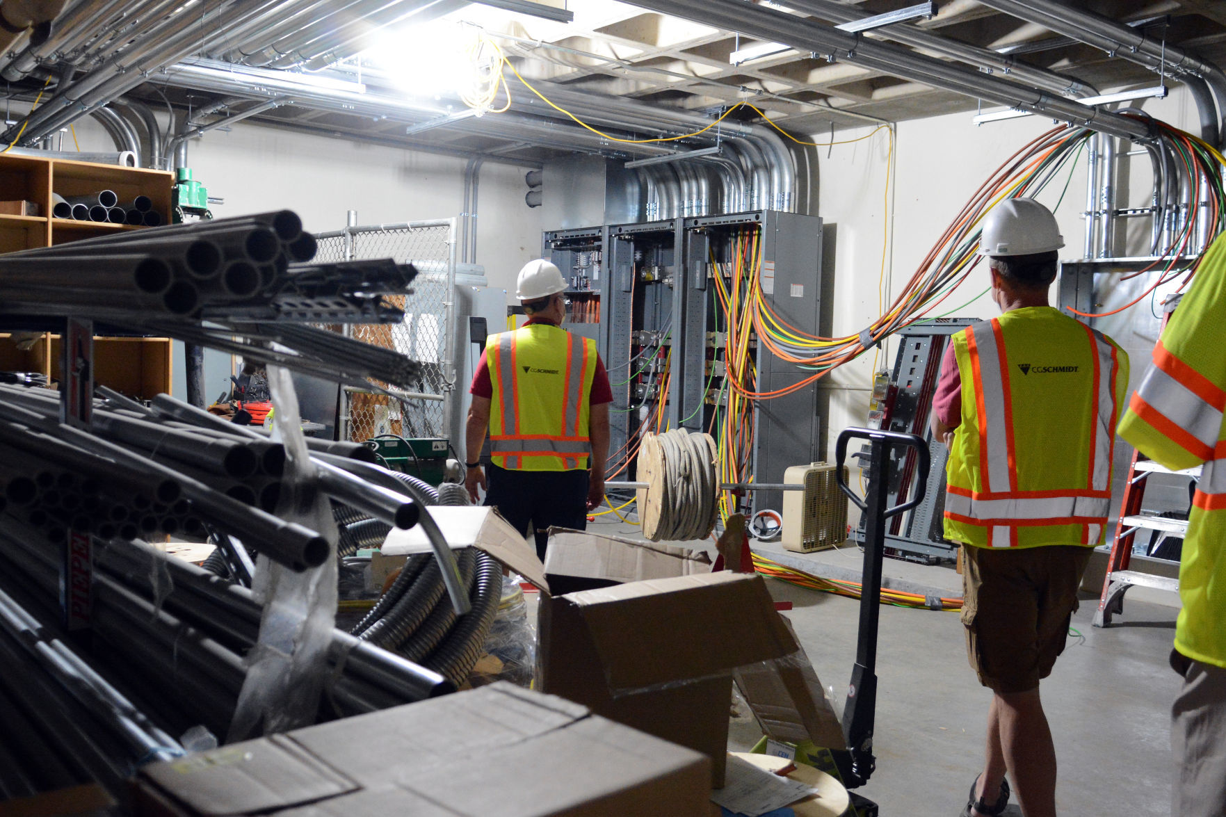 Baraboo middle school construction tour, June 23, 2020